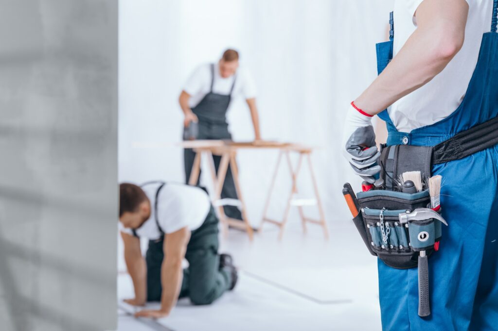 Handyman with tool belt